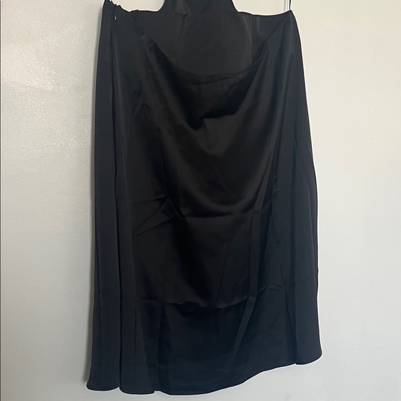 Anthropologie Black and Cream Mini Halter Tie Dress - Picture 7 of 11